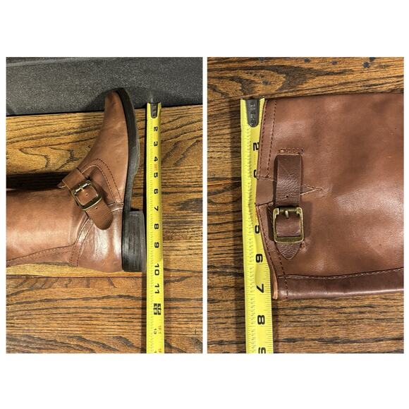 Civico 10 Brown Leather Mid Calf Engineer Biker Boots Women’s 7.5 - Picture 7 of 8